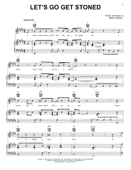 page one of Let's Go Get Stoned (Piano, Vocal & Guitar Chords (Right-Hand Melody))
