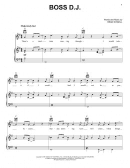 page one of Boss D.J. (Piano, Vocal & Guitar Chords (Right-Hand Melody))