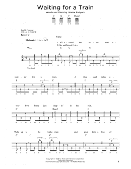 page one of Waiting For A Train (Banjo Tab)