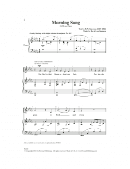page one of Morning Song (SATB Choir)