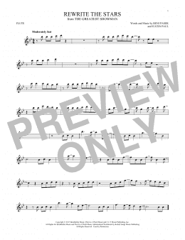 page one of Rewrite The Stars (from The Greatest Showman) (Flute Solo)