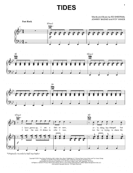 page one of Tides (Piano, Vocal & Guitar Chords (Right-Hand Melody))