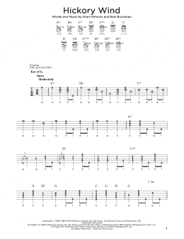 page one of Hickory Wind (Banjo Tab)