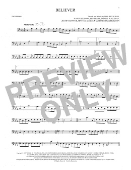 page one of Believer (Trombone Solo)