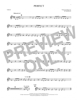 page one of Perfect (Violin Solo)