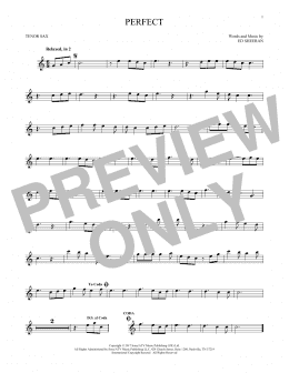 page one of Perfect (Tenor Sax Solo)