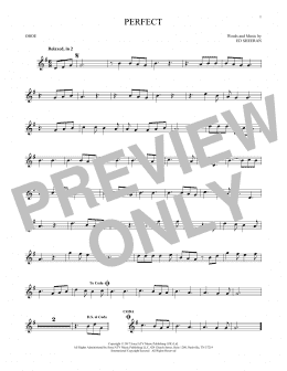 page one of Perfect (Oboe Solo)