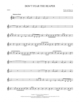 page one of Don't Fear The Reaper (French Horn Solo)