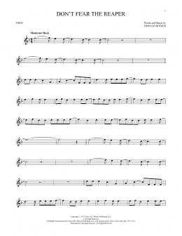 page one of Don't Fear The Reaper (Oboe Solo)