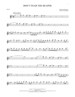 page one of Don't Fear The Reaper (Flute Solo)
