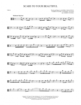 page one of Scars To Your Beautiful (Viola Solo)