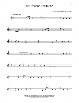 page one of Don't Stop Believin' (Clarinet Solo)