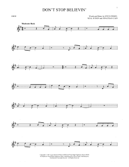 page one of Don't Stop Believin' (Oboe Solo)