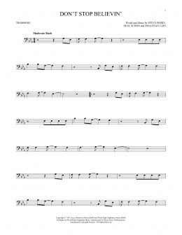page one of Don't Stop Believin' (Trombone Solo)