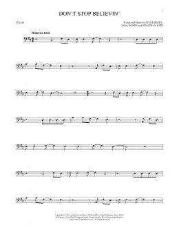 page one of Don't Stop Believin' (Cello Solo)
