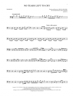 page one of No Tears Left To Cry (Trombone Solo)