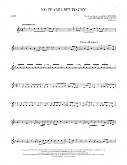 page one of No Tears Left To Cry (Oboe Solo)