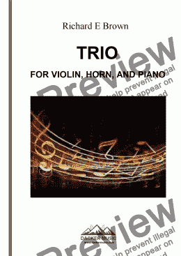 page one of Trio for Violin, Horn, and Piano