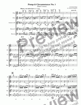 page one of Pomp & Circumstance No. 1
