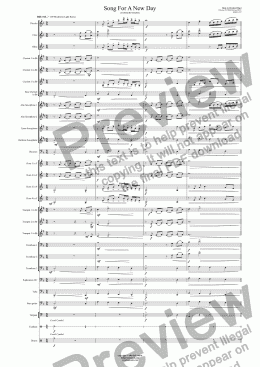 page one of Song For A New Day - CONCERT BAND