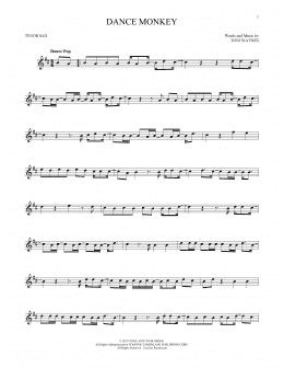 page one of Dance Monkey (Tenor Sax Solo)