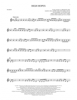 page one of High Hopes (Trumpet Solo)