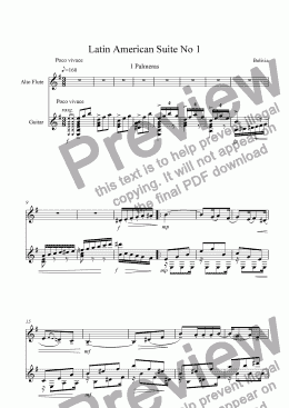 page one of Latin American Suite No 1