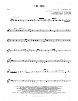 page one of High Hopes (Oboe Solo)