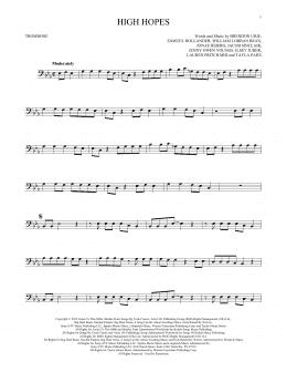 page one of High Hopes (Trombone Solo)