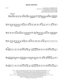 page one of High Hopes (Cello Solo)