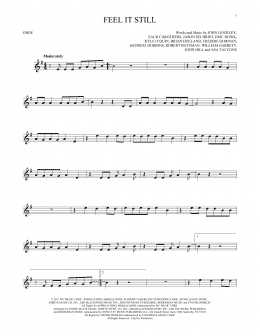 page one of Feel It Still (Oboe Solo)
