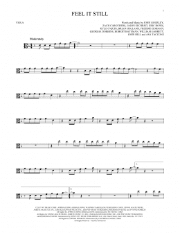 page one of Feel It Still (Viola Solo)