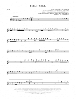 page one of Feel It Still (Flute Solo)