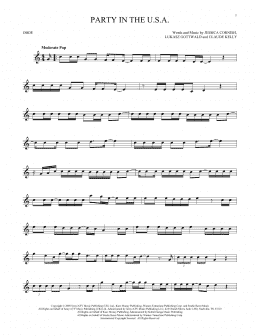 page one of Party In The U.S.A. (Oboe Solo)