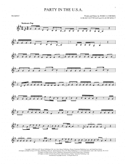 page one of Party In The U.S.A. (Trumpet Solo)
