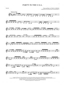 page one of Party In The U.S.A. (Violin Solo)