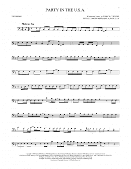 page one of Party In The U.S.A. (Trombone Solo)
