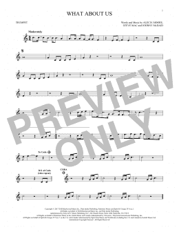 page one of What About Us (Trumpet Solo)