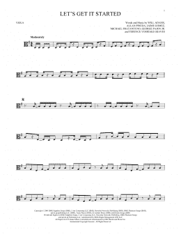 page one of Let's Get It Started (Viola Solo)