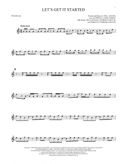 page one of Let's Get It Started (Tenor Sax Solo)