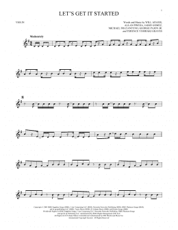page one of Let's Get It Started (Violin Solo)