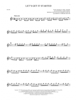 page one of Let's Get It Started (Flute Solo)