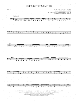 page one of Let's Get It Started (Cello Solo)