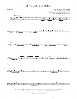 page one of Let's Get It Started (Trombone Solo)