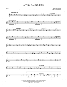 page one of A Thousand Miles (Oboe Solo)