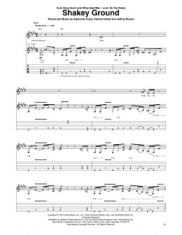 page one of Shakey Ground (Guitar Tab)