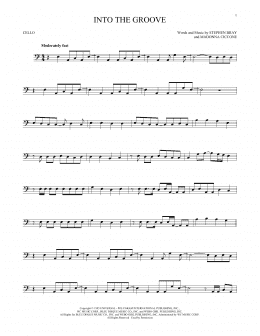 page one of Into The Groove (Cello Solo)