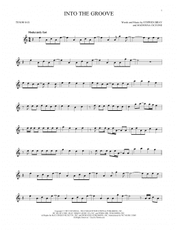 page one of Into The Groove (Tenor Sax Solo)