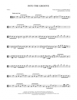 page one of Into The Groove (Viola Solo)