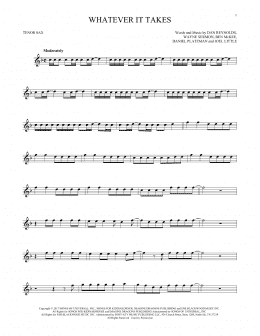 page one of Whatever It Takes (Tenor Sax Solo)